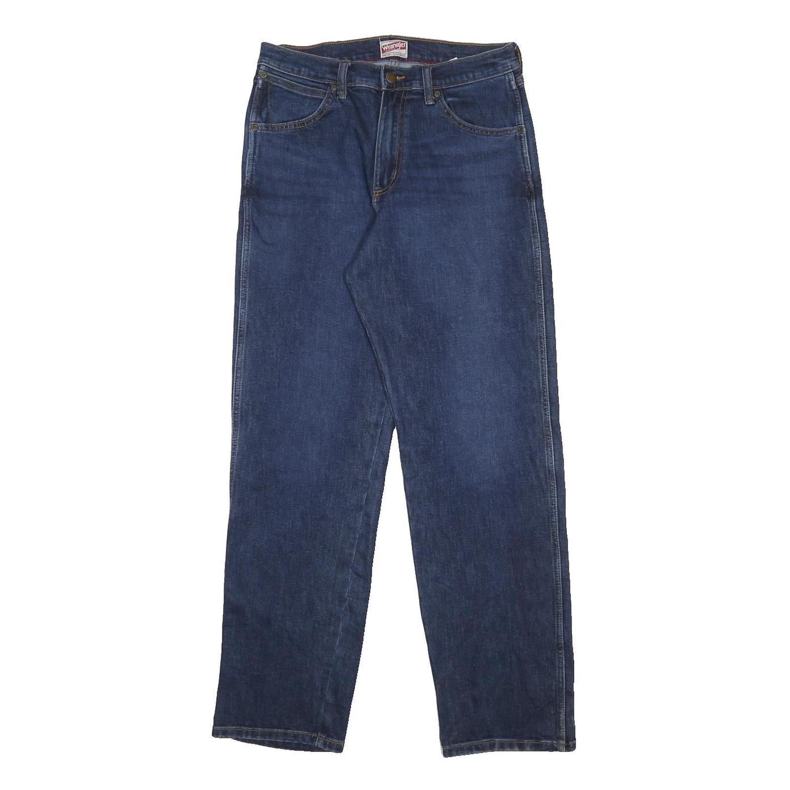 WRANGLER Mens Jeans Blue Regular Straight Denim Medium W31 L32 Classic Cotton