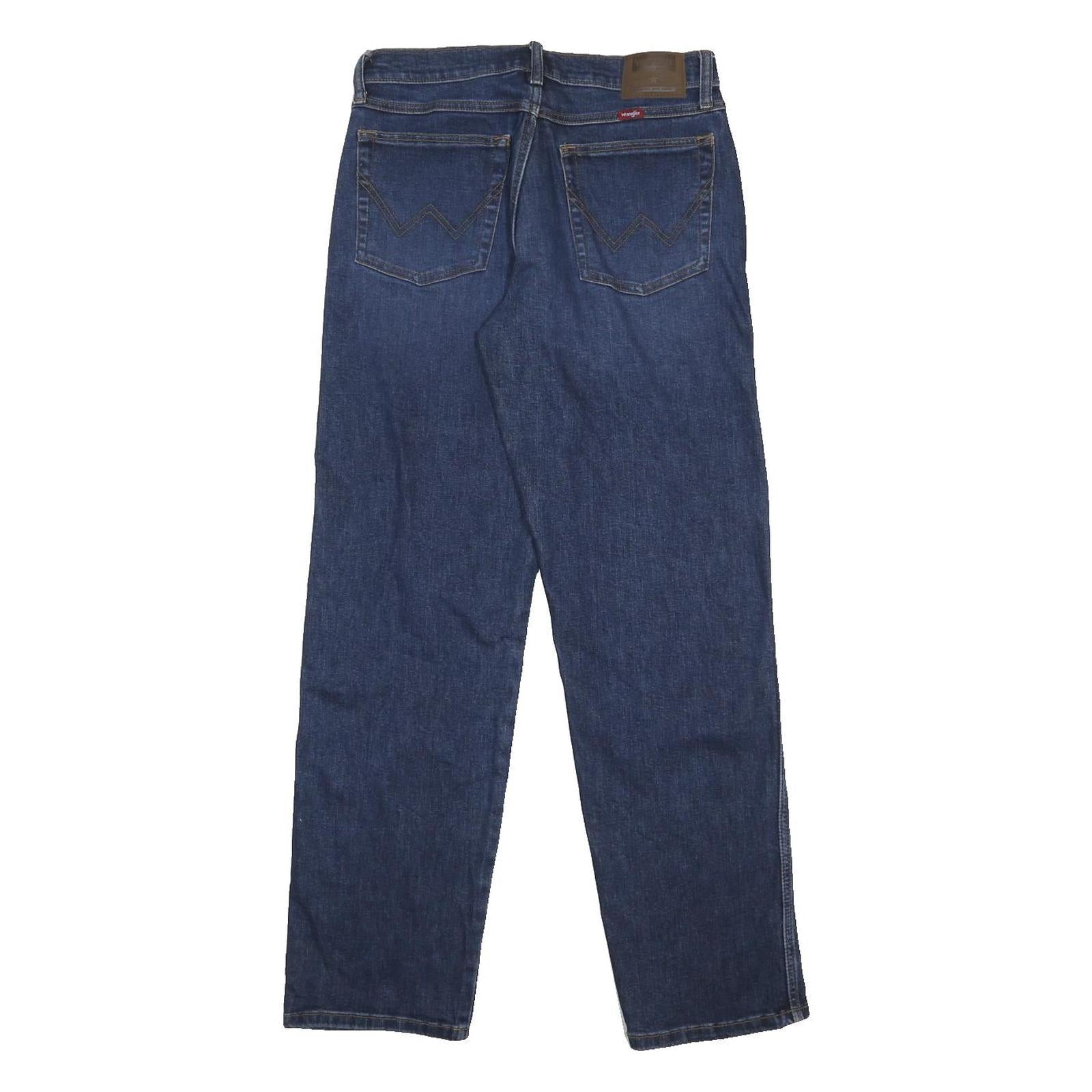 WRANGLER Mens Jeans Blue Regular Straight Denim Medium W31 L32 Classic Cotton