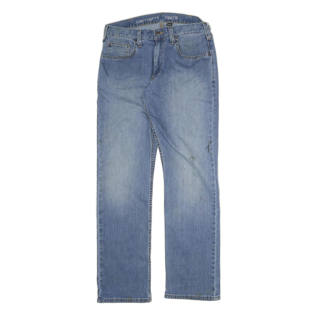 CARHARTT Mens Relaxed Fit Blue Denim Relaxed Jeans W32 L30 Workwear Casual