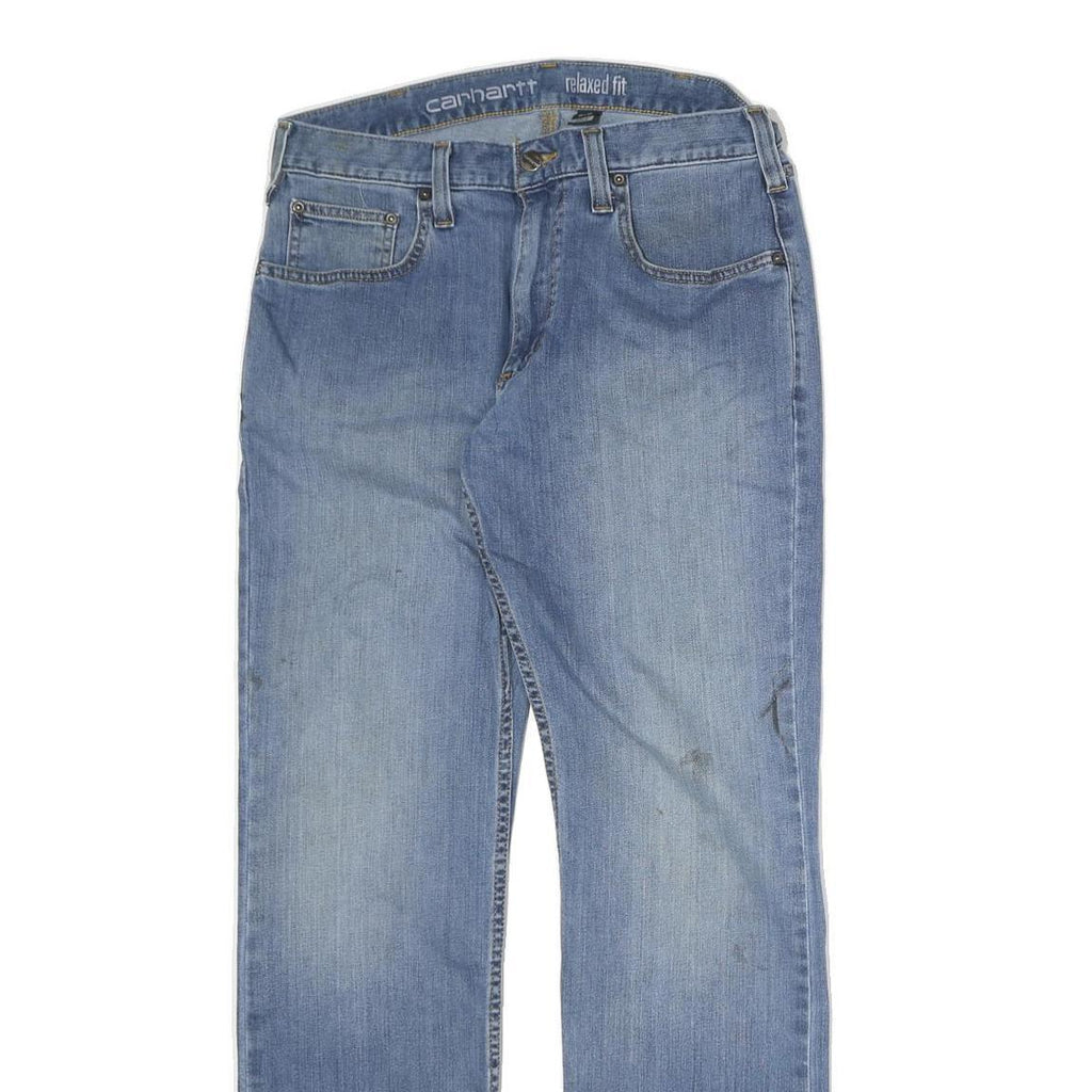 CARHARTT Mens Relaxed Fit Blue Denim Relaxed Jeans W32 L30 Workwear Casual