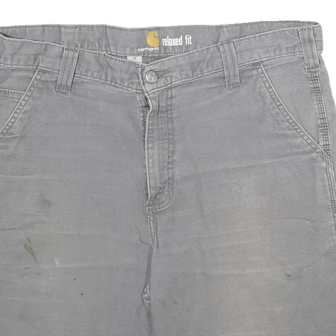 CARHARTT Mens Shorts Grey Casual Relaxed Fit L W36 Workwear Cotton Blend