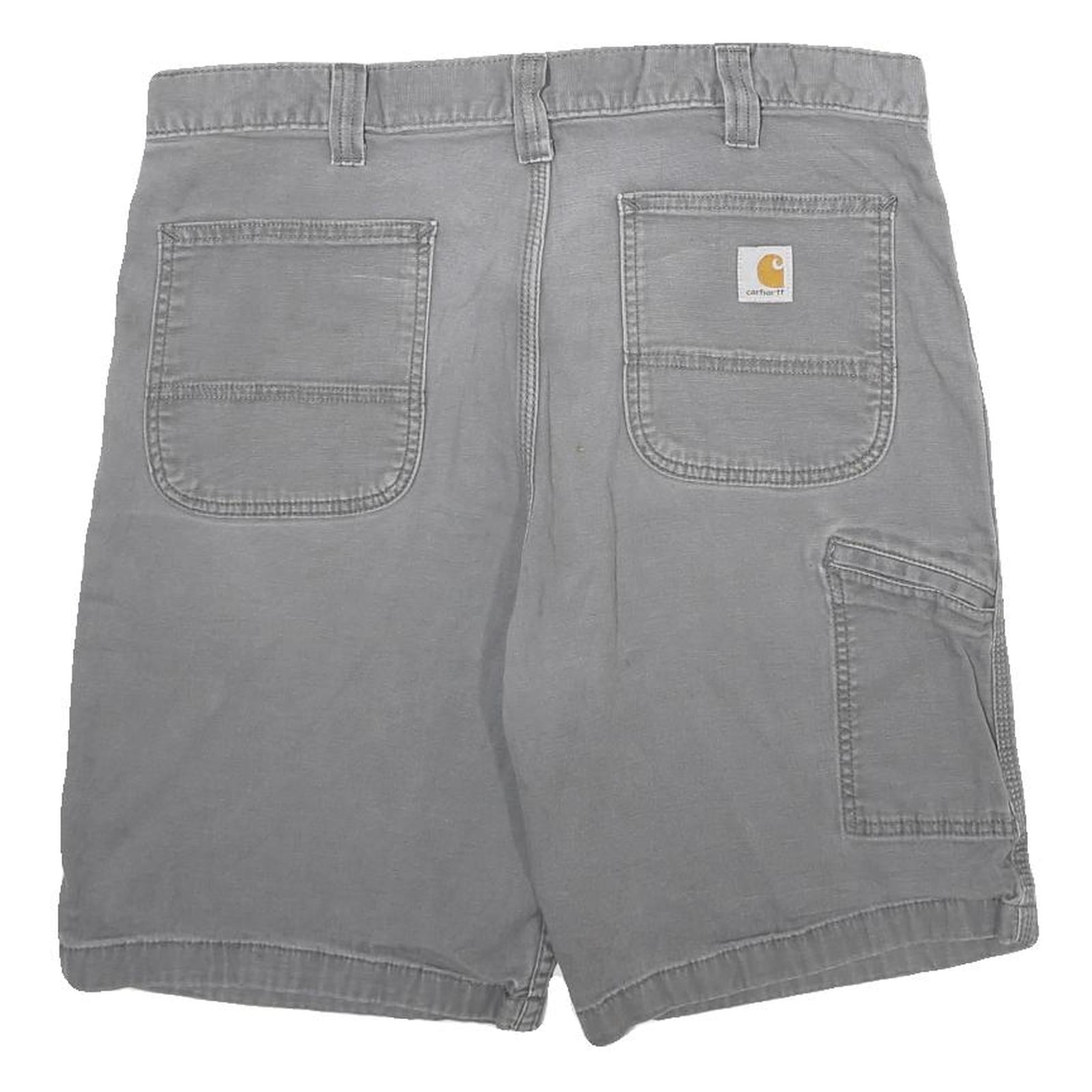 CARHARTT Mens Shorts Grey Casual Relaxed Fit L W36 Workwear Cotton Blend