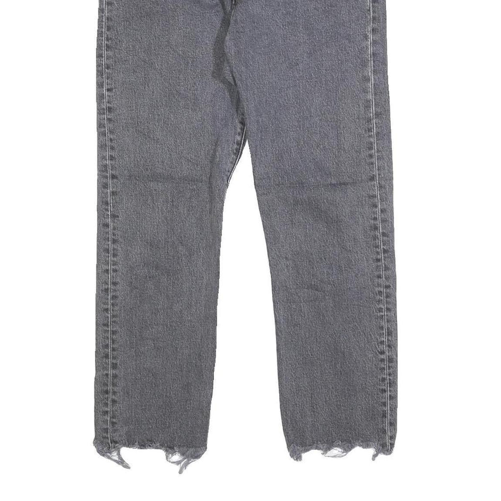 LEVI'S 501 Womens Jeans Blue Regular Straight Denim Medium W27 L23 Raw Edge