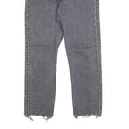 LEVI'S 501 Womens Jeans Blue Regular Straight Denim Medium W27 L23 Raw Edge