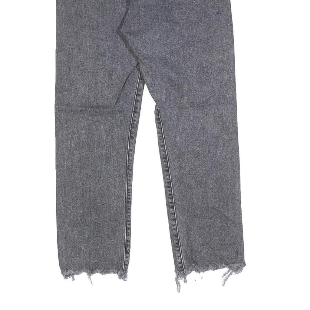 LEVI'S 501 Womens Jeans Blue Regular Straight Denim Medium W27 L23 Raw Edge