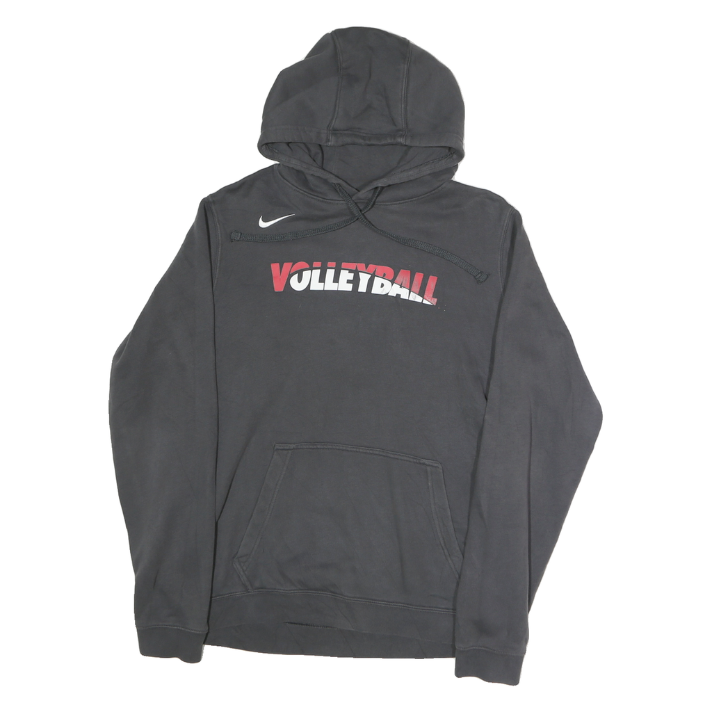 NIKE Mens Black Volleyball Pullover Hoodie S Cotton Sports Sweatshirt