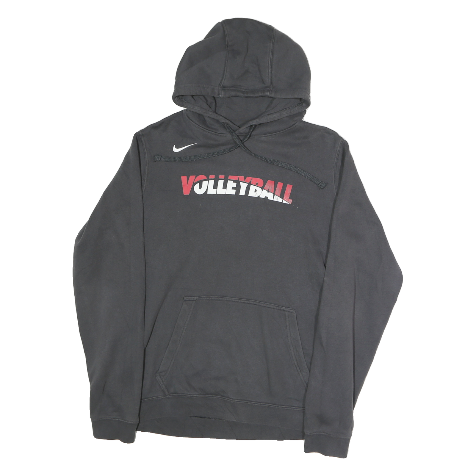 NIKE Mens Black Volleyball Pullover Hoodie S Cotton Sports Sweatshirt
