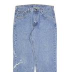 CARHARTT Mens Relaxed Light Blue Denim Jeans W34 L30 Workwear Zip Closure