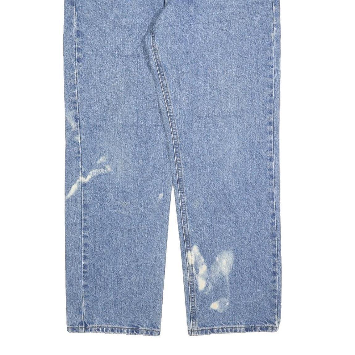 CARHARTT Mens Relaxed Light Blue Denim Jeans W34 L30 Workwear Zip Closure