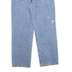 CARHARTT Mens Relaxed Light Blue Denim Jeans W34 L30 Workwear Zip Closure