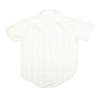 JC PENNY Mens White Short Sleeve Cotton Blend Shirt L No Iron Button Down