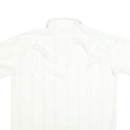 JC PENNY Mens White Short Sleeve Cotton Blend Shirt L No Iron Button Down