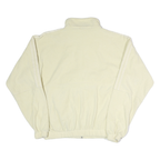 ADIDAS Womens Cream White Track Jacket M Polyester Zip Plain Casual Lightweight