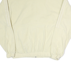 ADIDAS Womens Cream White Track Jacket M Polyester Zip Plain Casual Lightweight