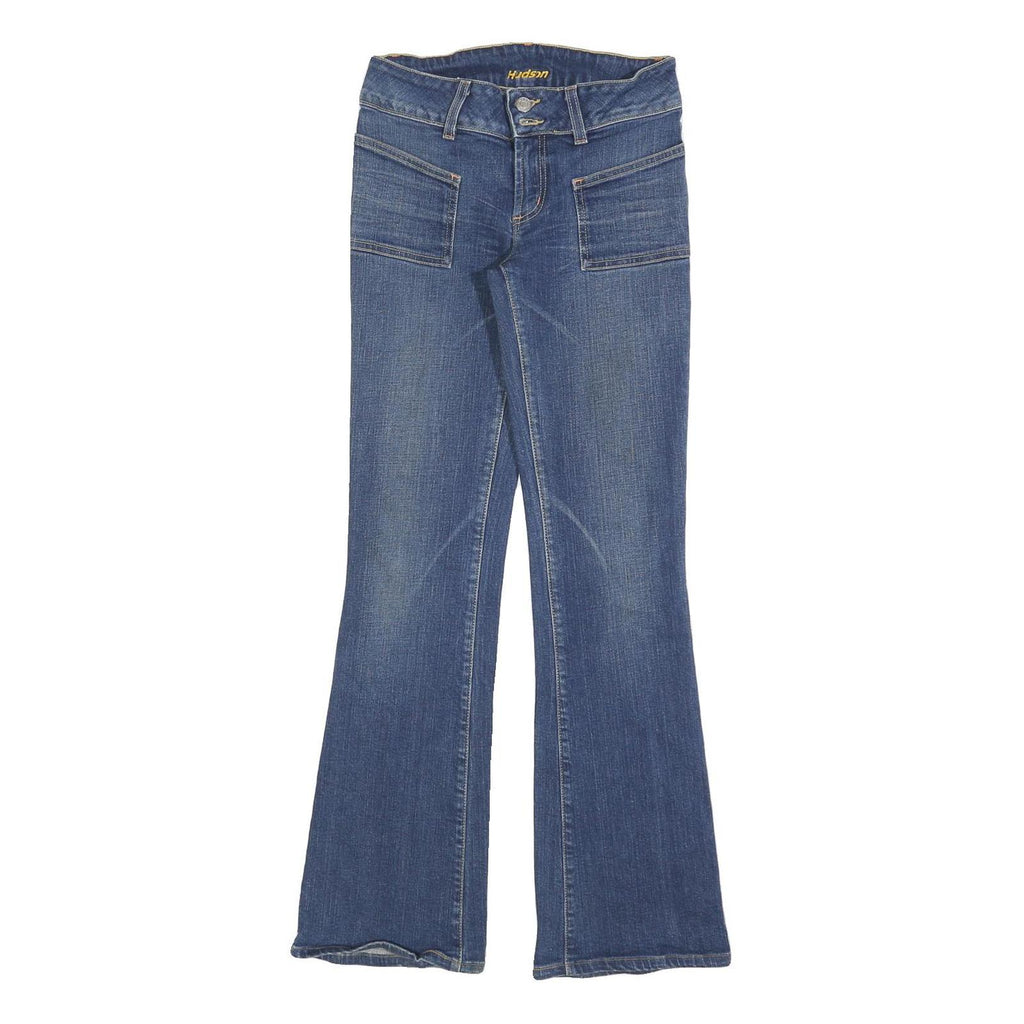 HUDSON Womens Blue Slim Flared Denim Medium W26 L30 Stylish Casual Zip Cotton