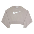 NIKE Womens Beige Sweatshirt Crew Neck S Cotton Blend Casual Pullover