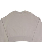 NIKE Womens Beige Sweatshirt Crew Neck S Cotton Blend Casual Pullover