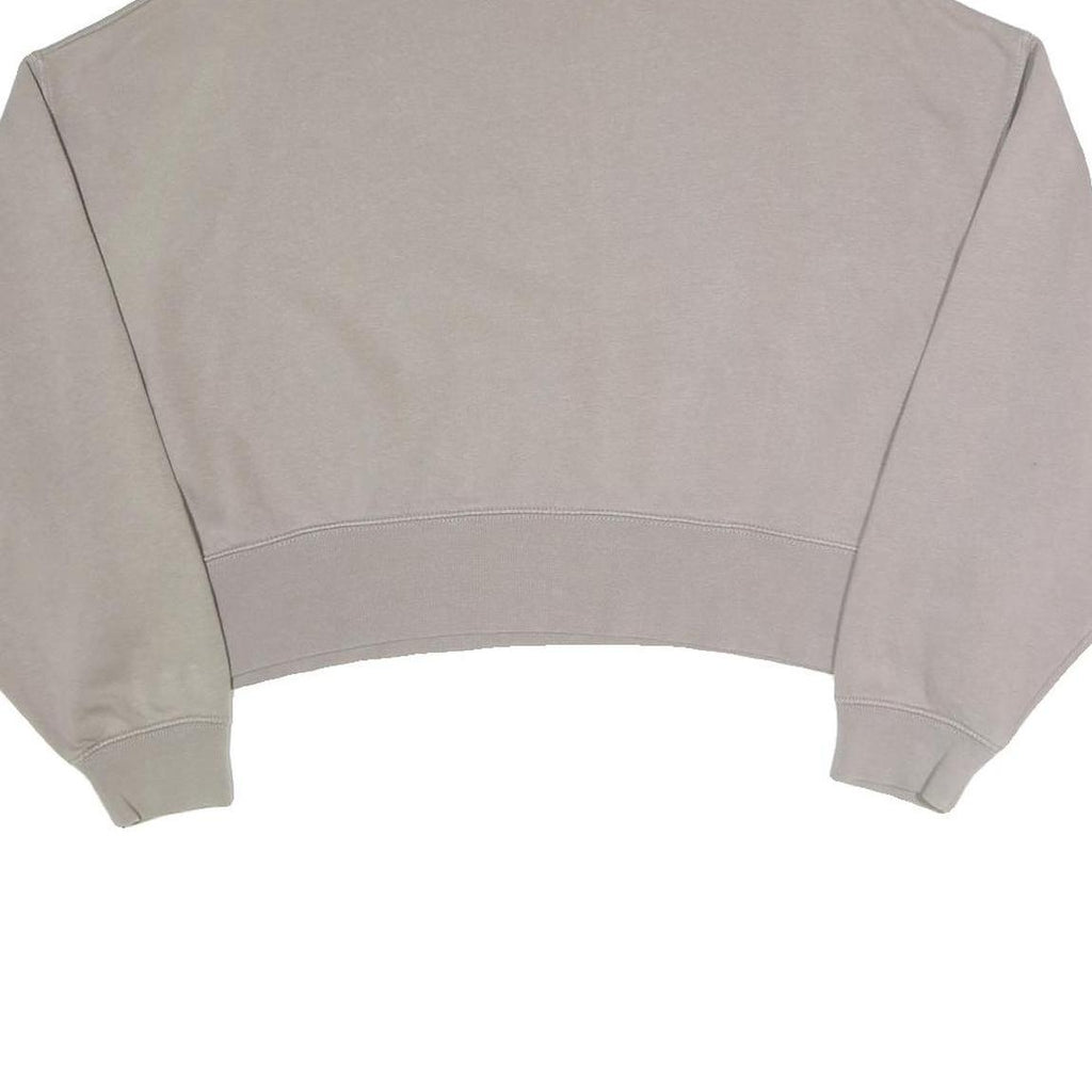 NIKE Womens Beige Sweatshirt Crew Neck S Cotton Blend Casual Pullover