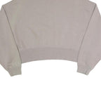 NIKE Womens Beige Sweatshirt Crew Neck S Cotton Blend Casual Pullover