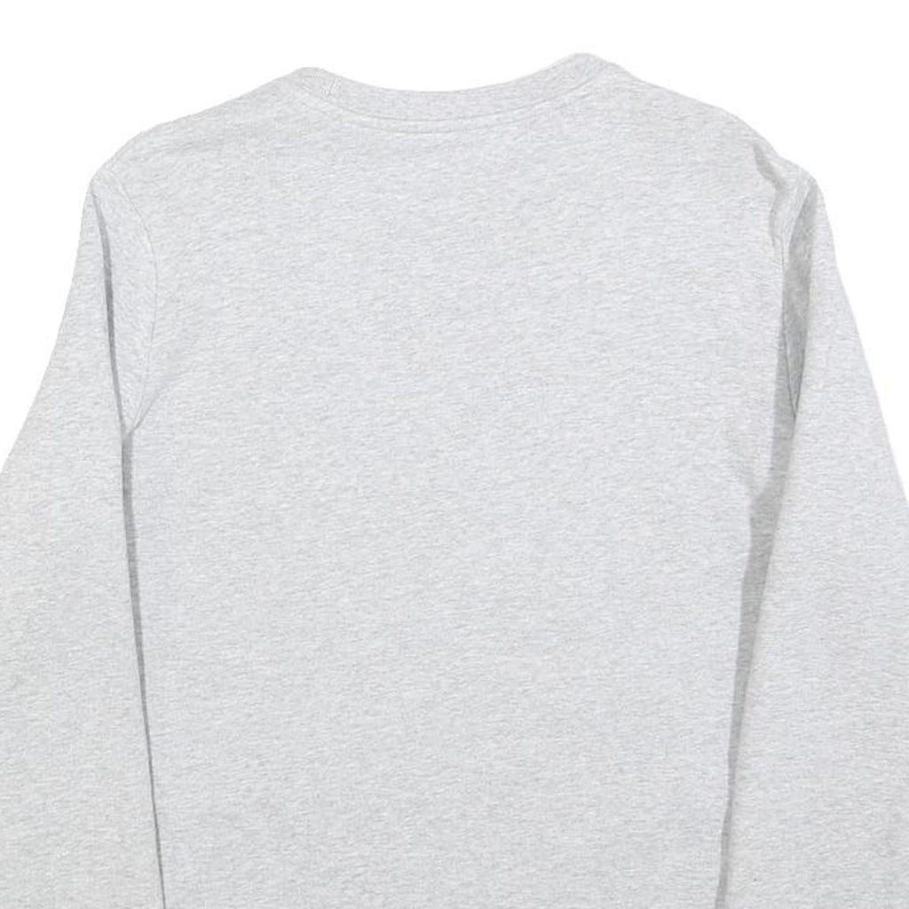 KARL LAGERFELD Womens Grey Sweatshirt Crew Neck M Logo Print Cotton Blend Casual