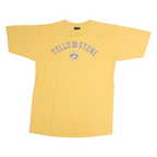PRARIE MOUNTAIN Mens Yellow Graphic T-Shirt L Short Sleeve Crew Neck Snowmobile