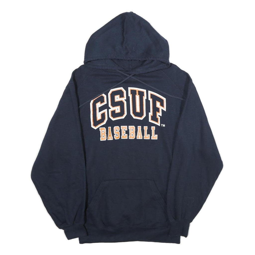 BADGERSPORT Mens Navy CSUF Baseball Hoodie M Cotton Pullover