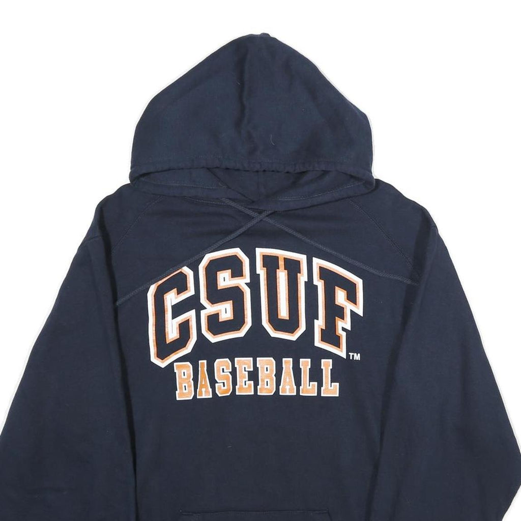 BADGERSPORT Mens Navy CSUF Baseball Hoodie M Cotton Pullover