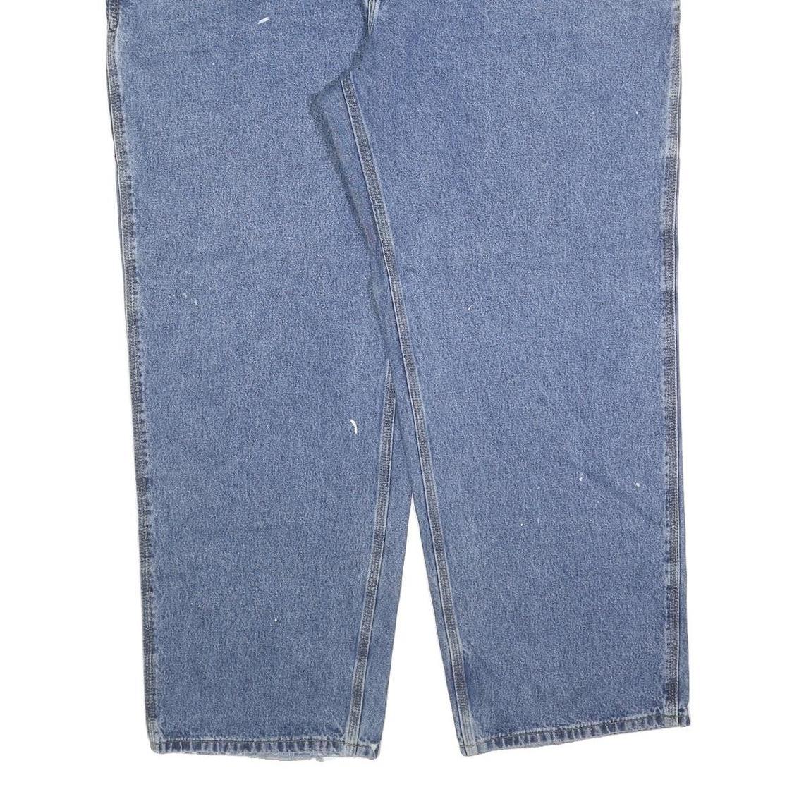 CARHARTT Mens Regular Fit Blue Denim Jeans W46 L32 Workwear Relaxed Cotton Blend