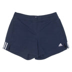 ADIDAS Womens Sports Shorts Blue Relaxed UK 12 W29