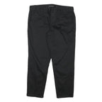 CALVIN KLEIN Womens Cotton Blend Black Slim Tapered Trousers W32 L25