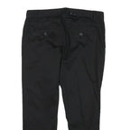 CALVIN KLEIN Womens Cotton Blend Black Slim Tapered Trousers W32 L25