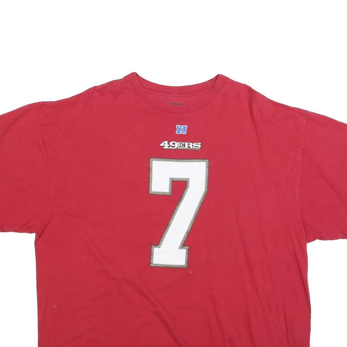 NFL Mens Red San Francisco 49ers Kaepernick Graphic T-Shirt 2XL Short Sleeve