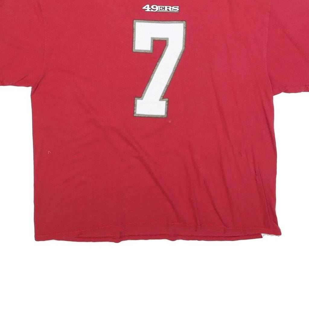 NFL Mens Red San Francisco 49ers Kaepernick Graphic T-Shirt 2XL Short Sleeve