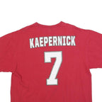 NFL Mens Red San Francisco 49ers Kaepernick Graphic T-Shirt 2XL Short Sleeve