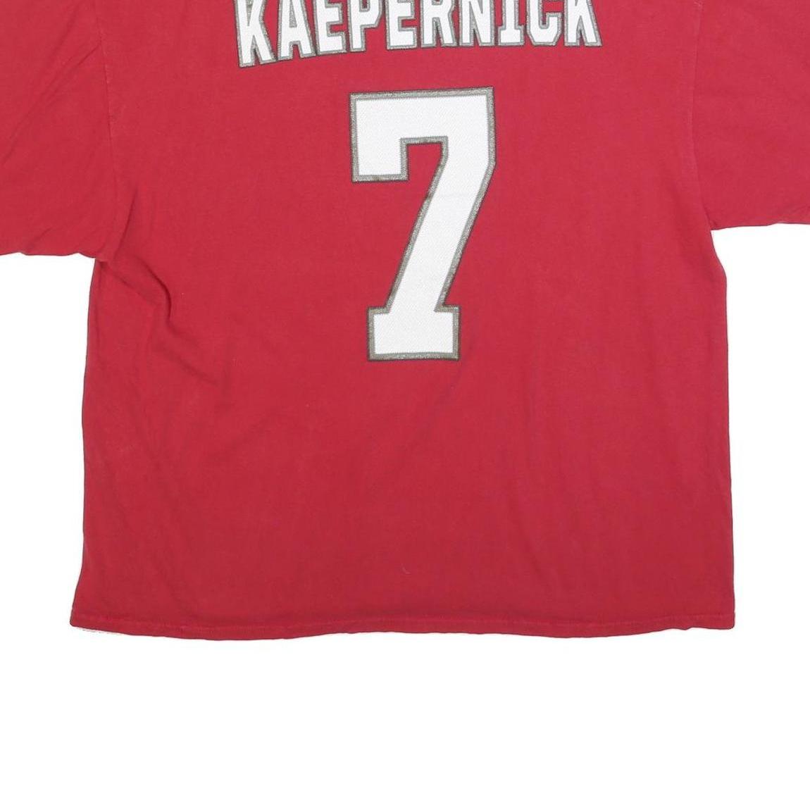 NFL Mens Red San Francisco 49ers Kaepernick Graphic T-Shirt 2XL Short Sleeve