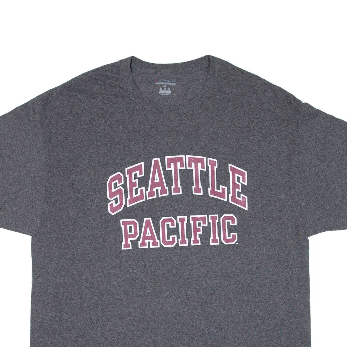 CHAMPION Seattle Pacific Mens T-Shirt Grey USA XL