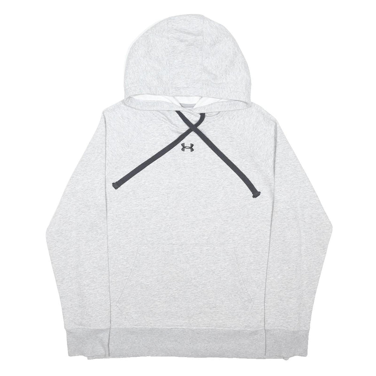 UNDER ARMOUR Mens Grey Hoodie M Cotton Blend Pullover Casual Sportswear