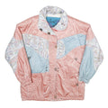 SKIN Womens Pink & Blue Quilted Polyamide Blend Jacket XL Patchwork Zip Pockets