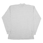 RUSSELL ATHLETIC Mens Grey Long Sleeve Crew Neck T-Shirt XL Plain Cotton Comfort