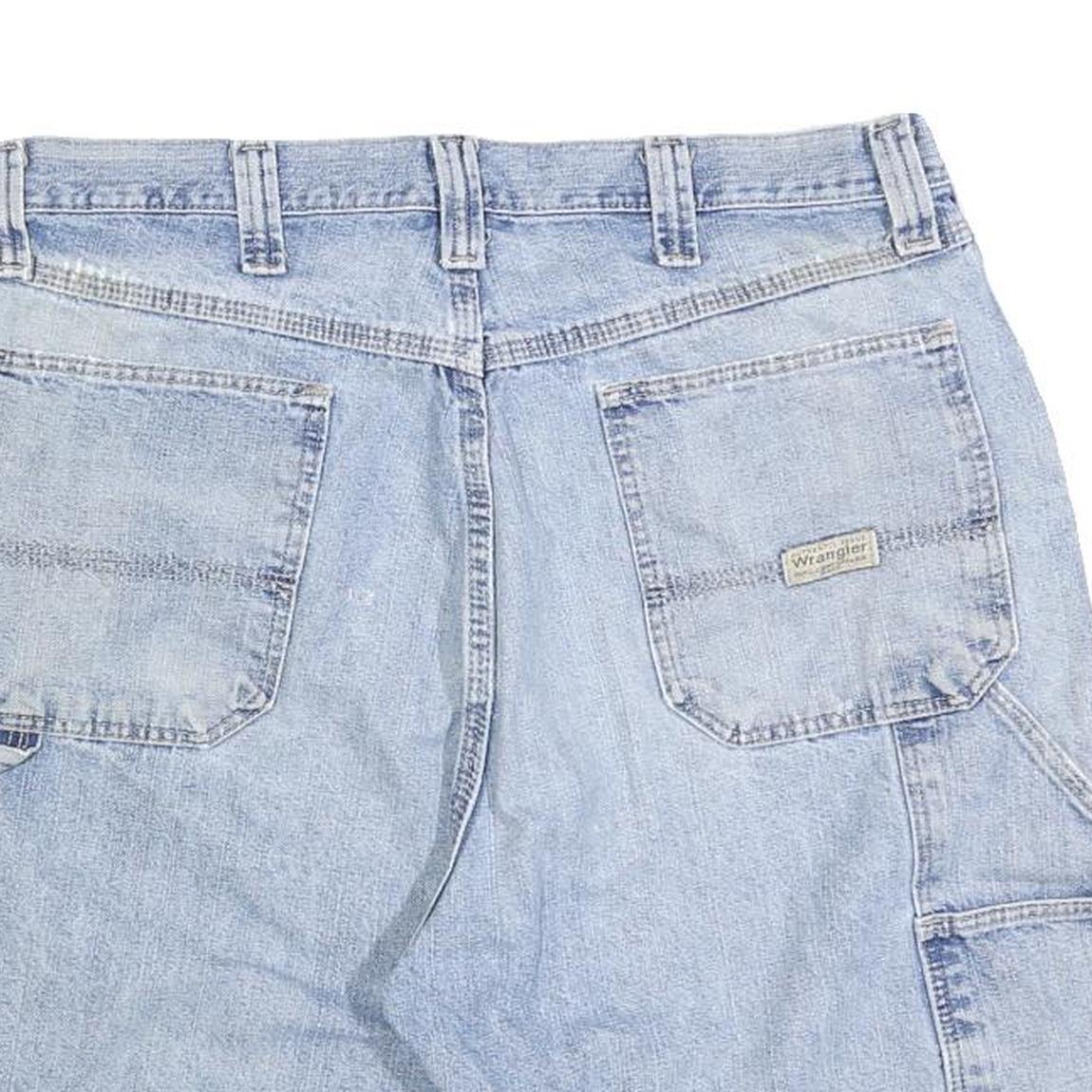 WRANGLER Mens Shorts Blue Casual Denim L W34 Workwear Pockets