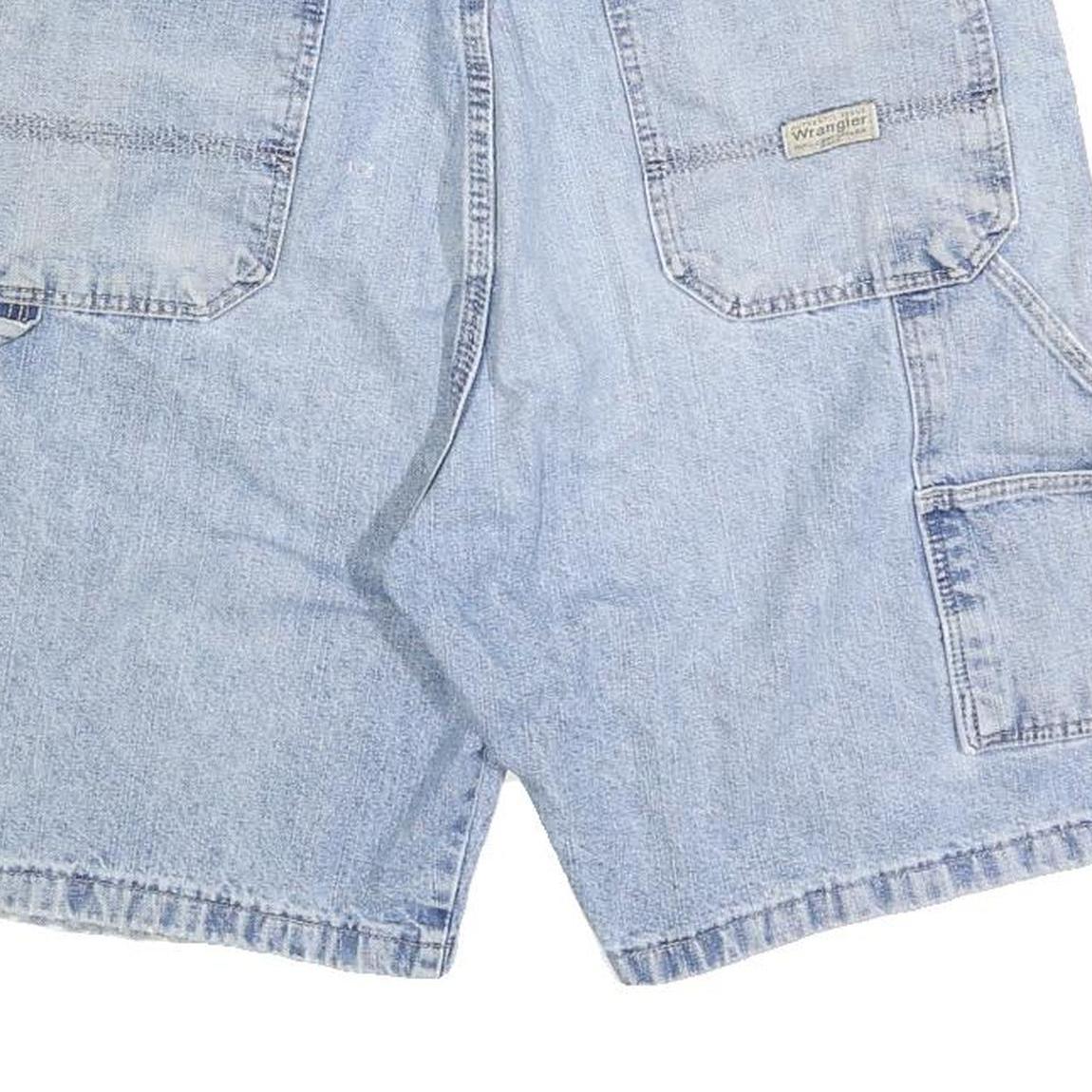 WRANGLER Mens Shorts Blue Casual Denim L W34 Workwear Pockets