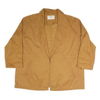 PULL&BEAR Womens Beige Coach Jacket XL Polyester Blend Woven Plain Relaxed Fit