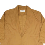 PULL&BEAR Womens Beige Coach Jacket XL Polyester Blend Woven Plain Relaxed Fit