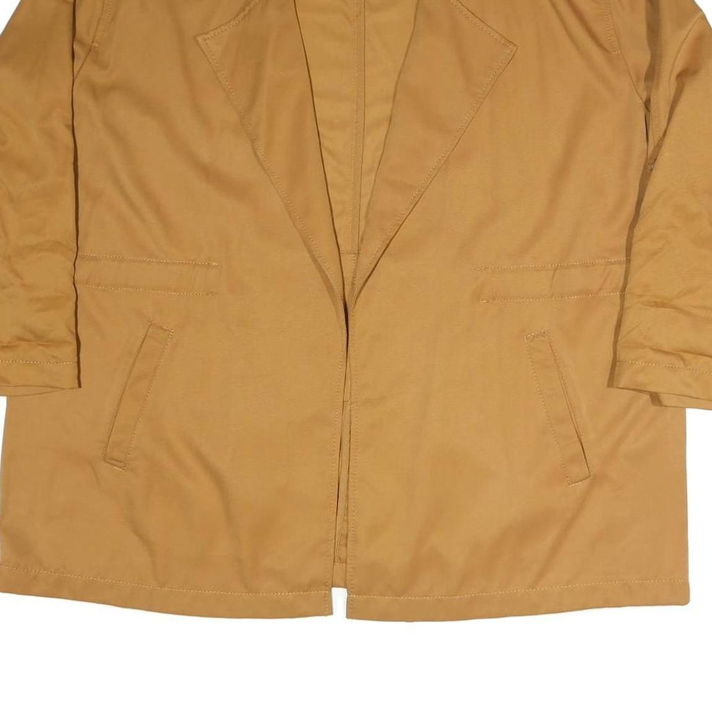 PULL&BEAR Womens Beige Coach Jacket XL Polyester Blend Woven Plain Relaxed Fit