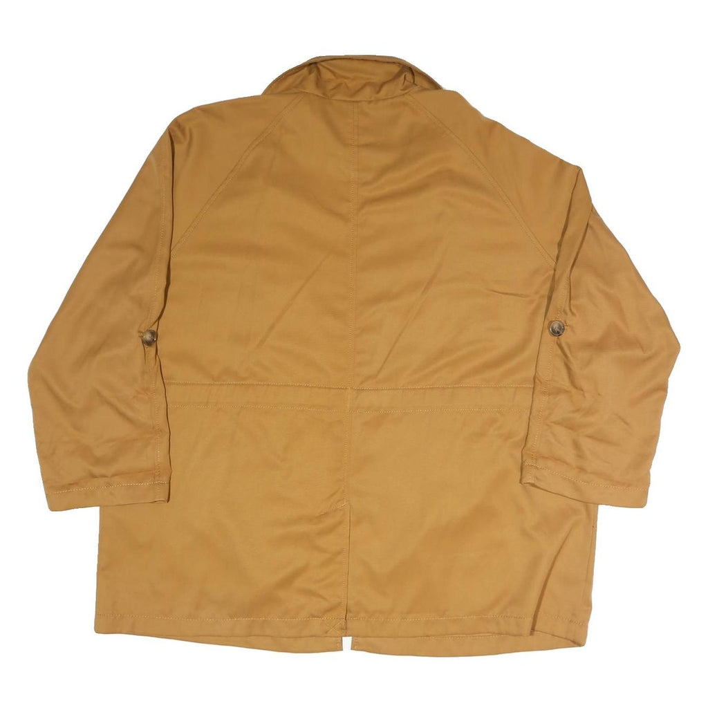 PULL&BEAR Womens Beige Coach Jacket XL Polyester Blend Woven Plain Relaxed Fit