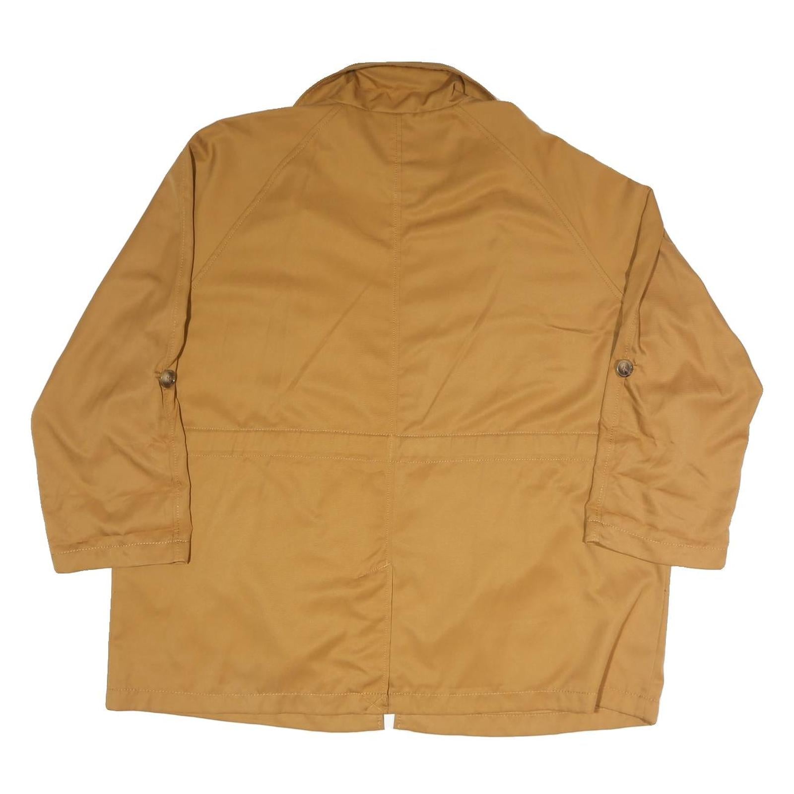 PULL&BEAR Womens Beige Coach Jacket XL Polyester Blend Woven Plain Relaxed Fit