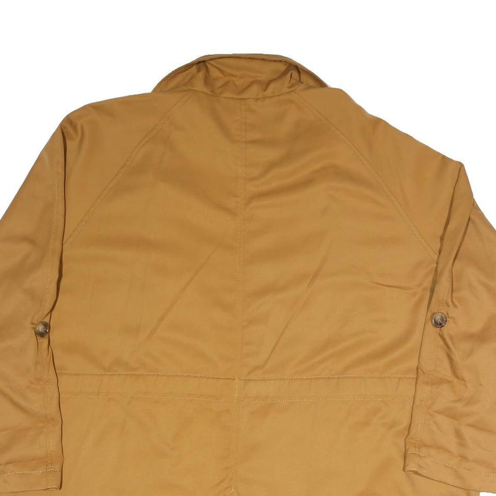 PULL&BEAR Womens Beige Coach Jacket XL Polyester Blend Woven Plain Relaxed Fit