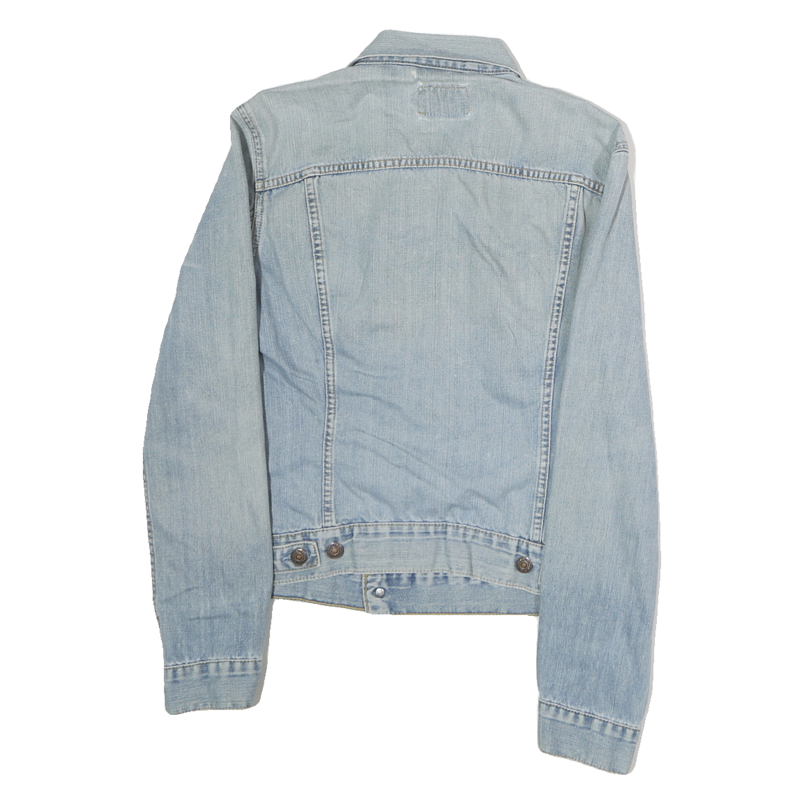 LEVI'S Mens Blue Denim Button Jacket M Cotton Plain Classic Fit Casual