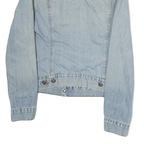 LEVI'S Mens Blue Denim Button Jacket M Cotton Plain Classic Fit Casual