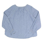 LEVI'S Womens Blue Cotton Blend Blouse Long Sleeve Round Neck XL Button Down